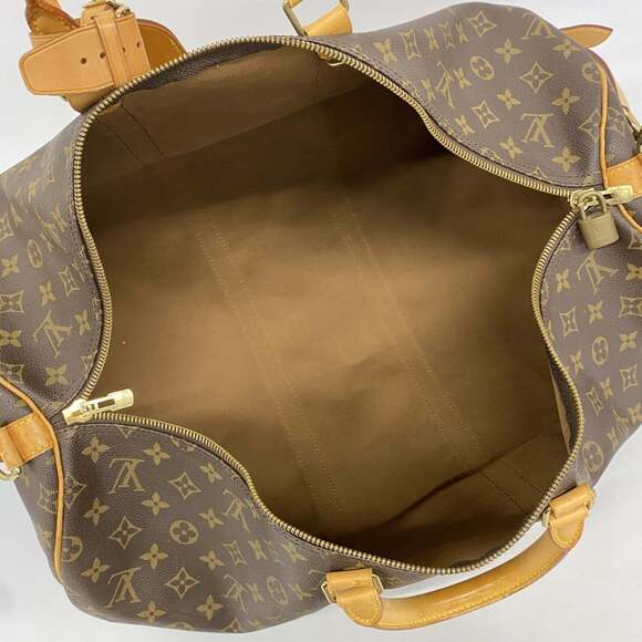 Louis Vuitton Monogram Keepall Bandouliere 55 Boston Bag M41414 Brown Men's a... - Picture 4 of 11